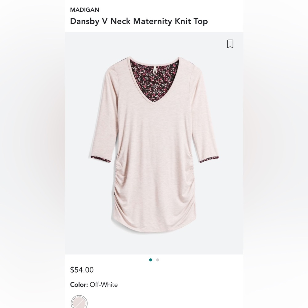 Madigan Floral Back Maternity top Size XL